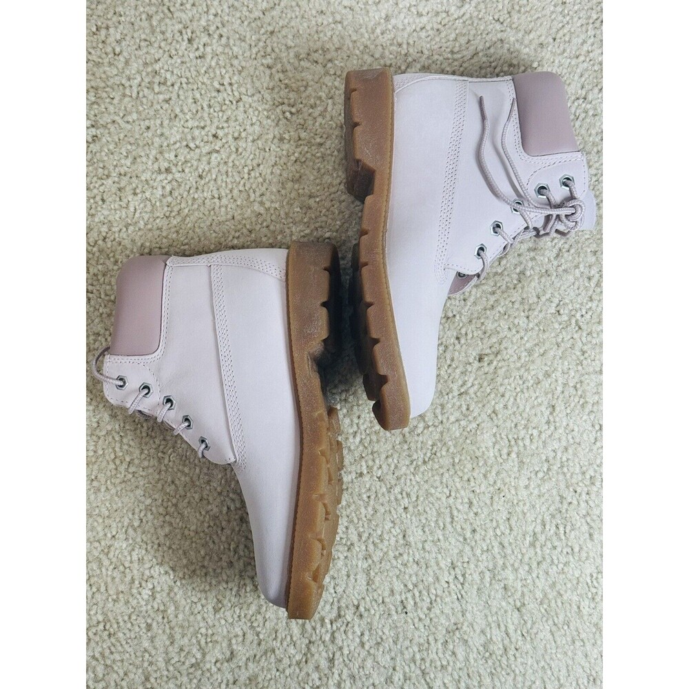 New Timberland Big Girls 6" Classic Water Resistant Boots Sz 2.5 in Light Pink - Picture 7 of 11
